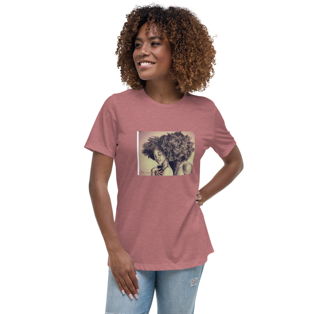 Afro Couple Women's Relaxed T-Shirt