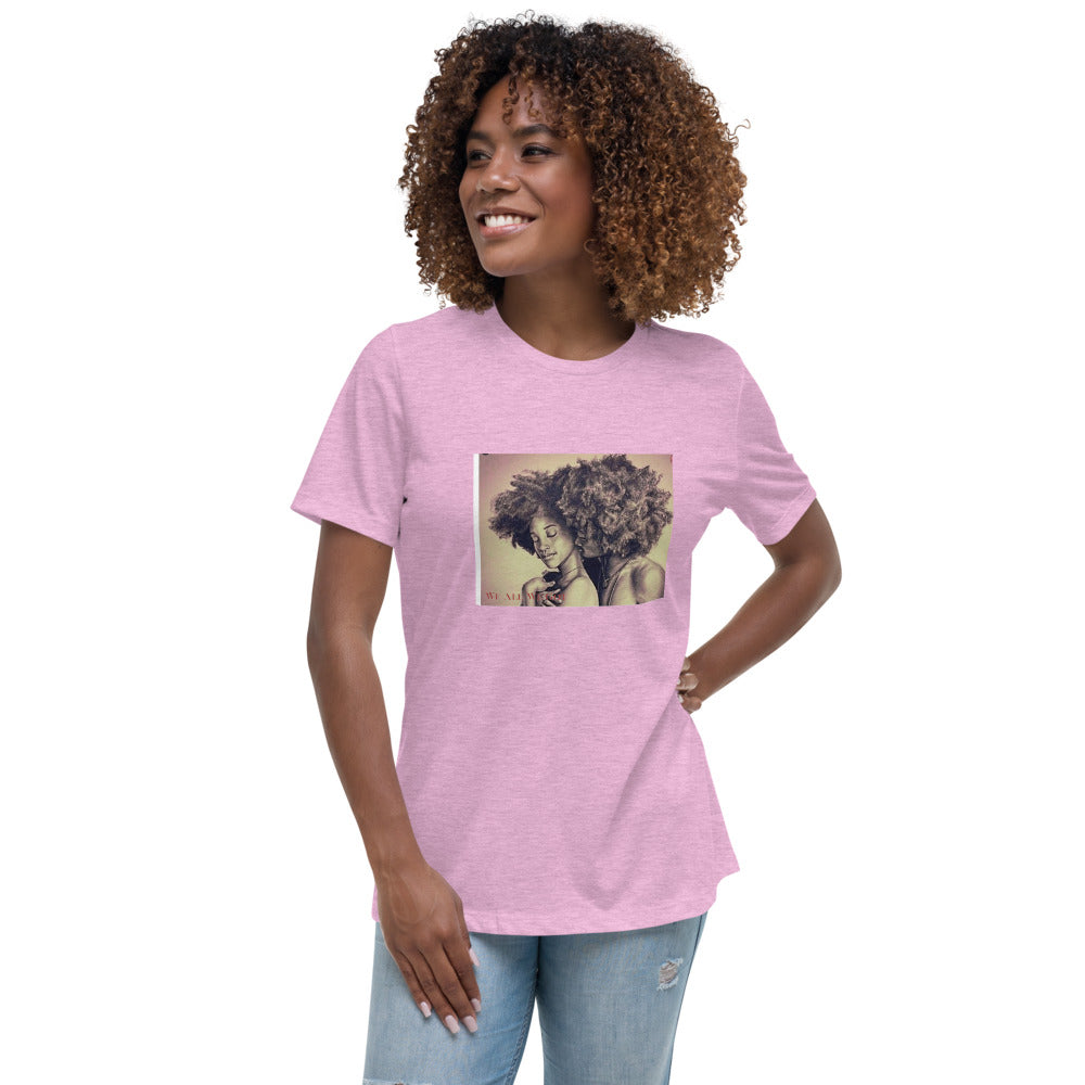 Afro Couple Women's Relaxed T-Shirt