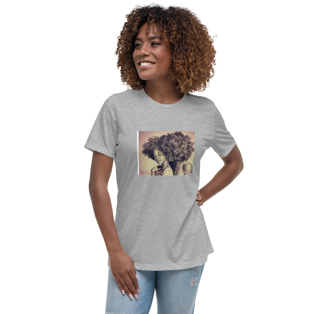 Afro Couple Women's Relaxed T-Shirt