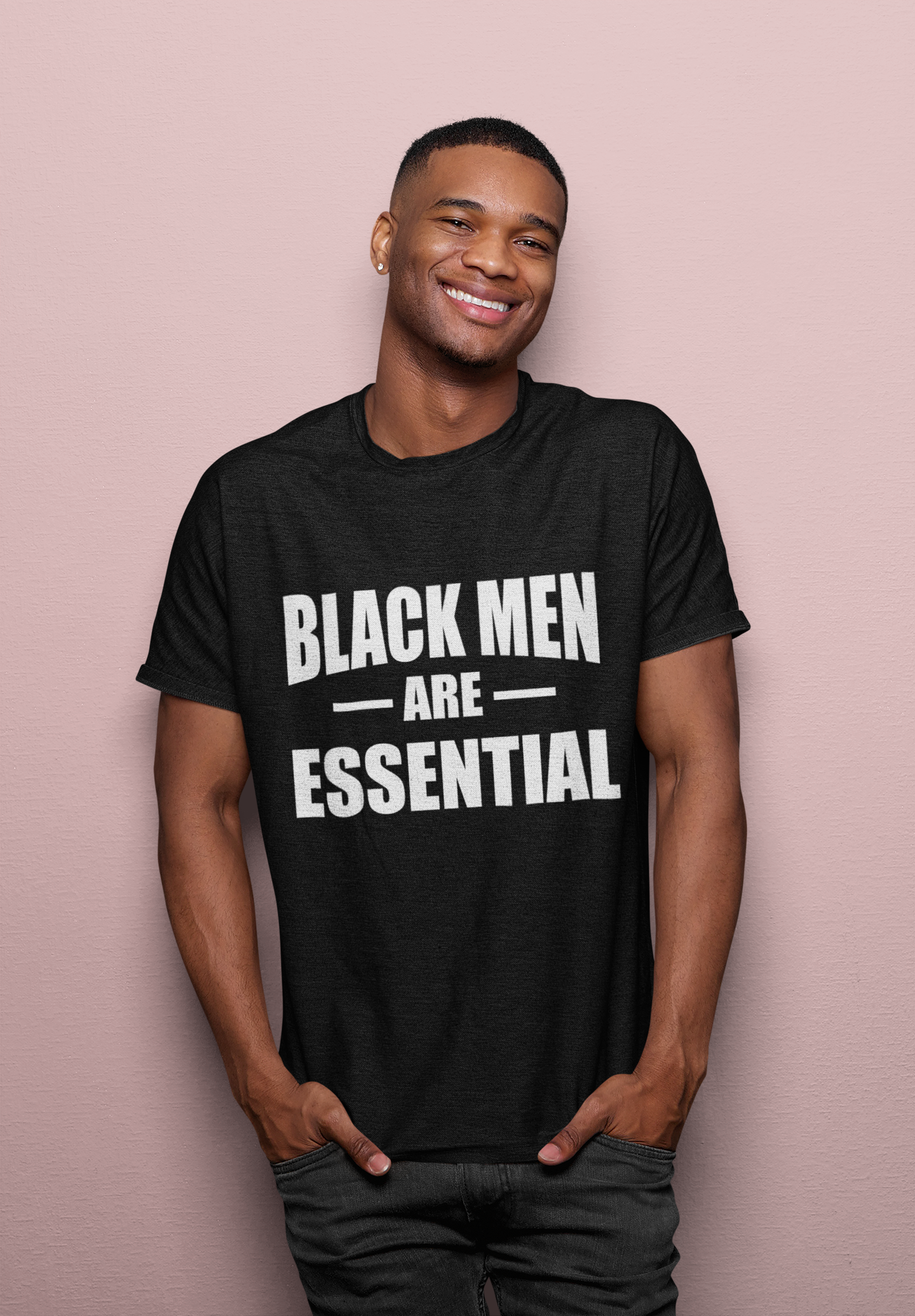 Black Men Are Essential heavyweight tee