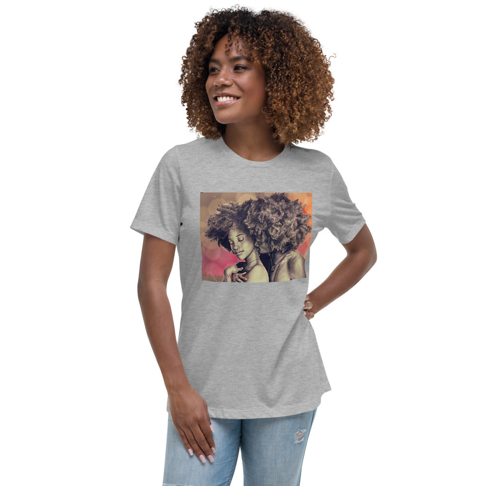 Afro Couple Women's Relaxed T-Shirt