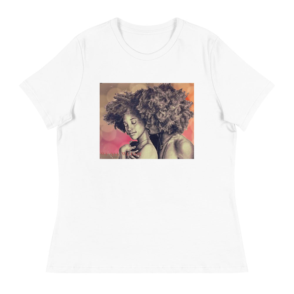 Afro Couple Women's Relaxed T-Shirt